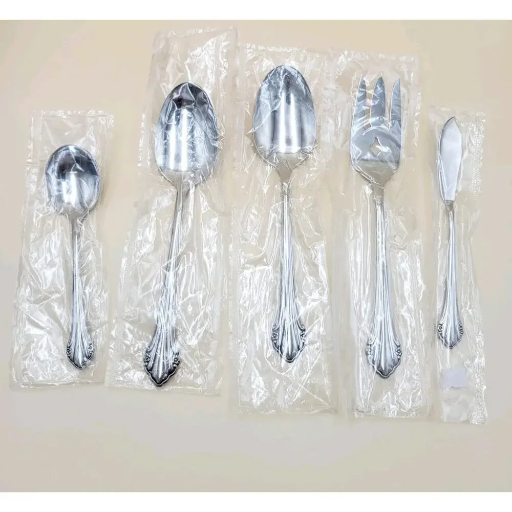 Oneida Stainless BITTERSWEET / REPOSE 5 Pcs Serving USA Flatware NEW